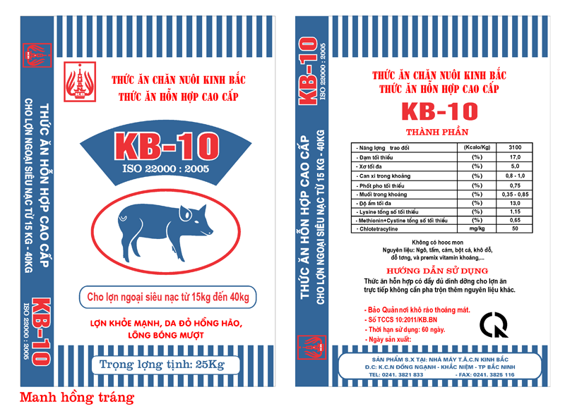  Thức ăn hỗn hợp cao cấp cho lợn ngoại siêu nạc từ 15-40kg