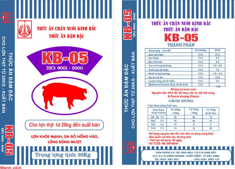  Thức ăn đậm đặc cho lợn thịt từ 26kg - xuất bán