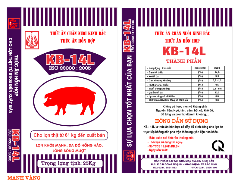  Thức ăn hỗn hợp cho lợn thịt từ 61kg - xuất bán